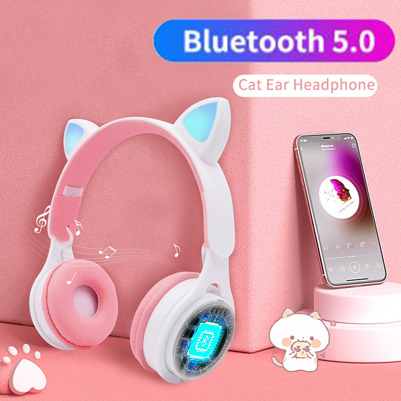 2022 Headphone Wireless Bluetooth Stereo Bass Model  Kucing  