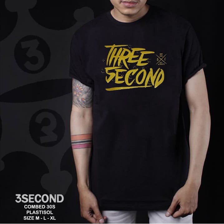 BAJU KAOS 3SECOND BM ORIGINAL MURAH