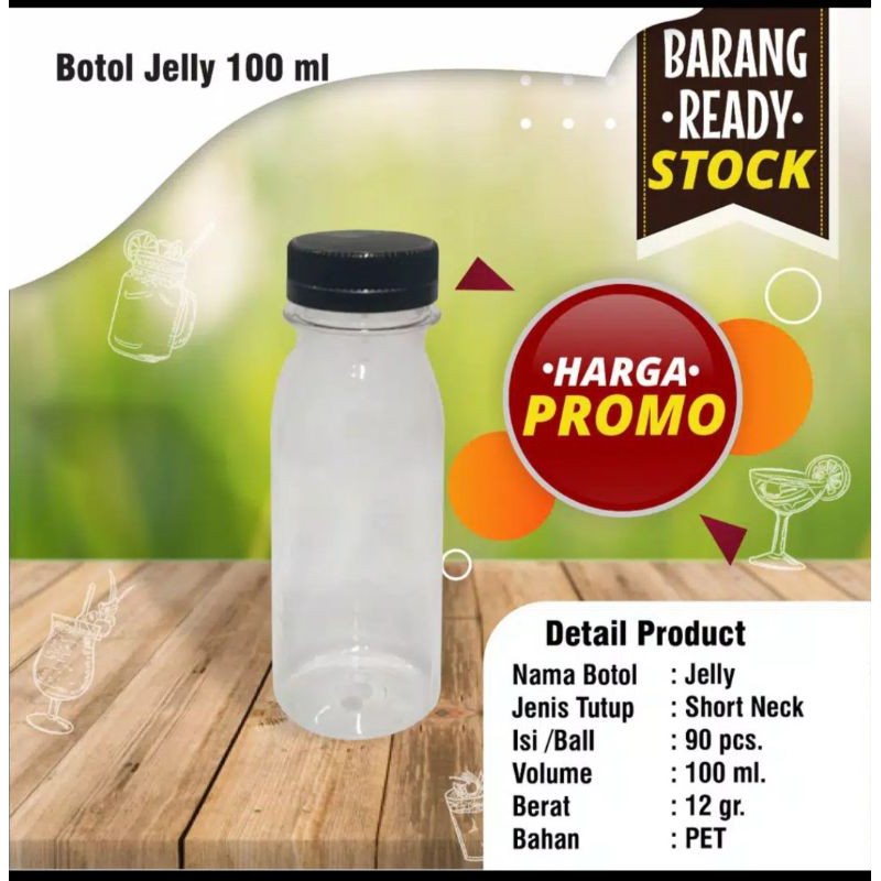 Jual Botol Plastik Jelly 100 Ml - Botol Plastik 100ml (Short Neck ...