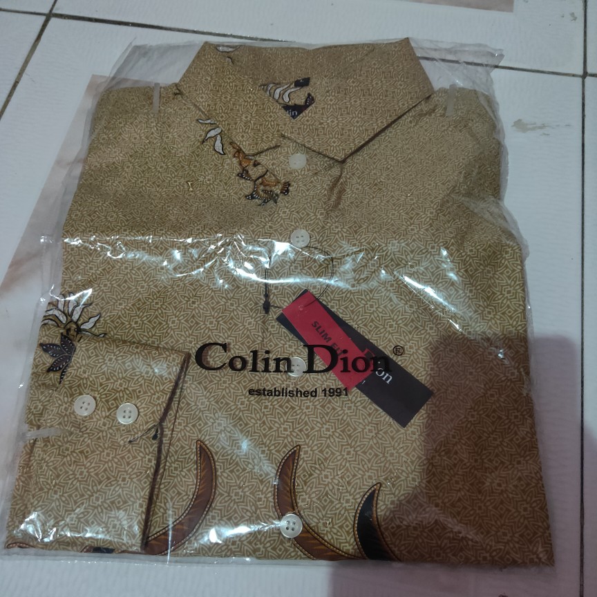 Batik Pria Slim Fit Lengan Panjang Kemeja Batik Pria Colindion Cbl1053