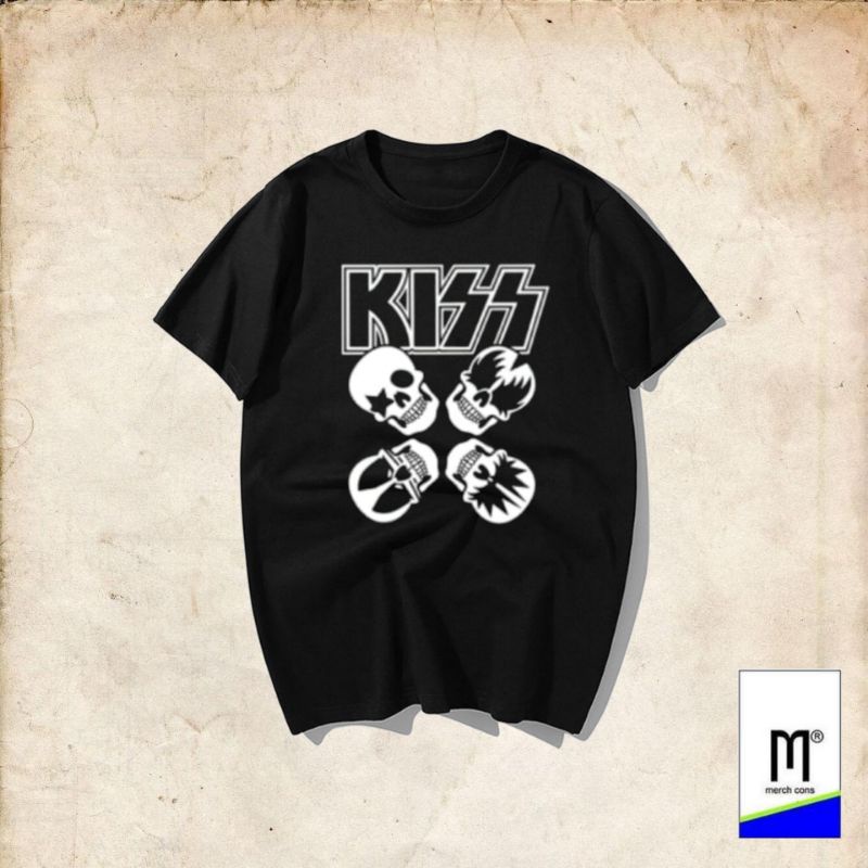 T-Shirt Kiss Classic Skull (Oversized) Kaos Band Kiss / Kaos Musik Kiss