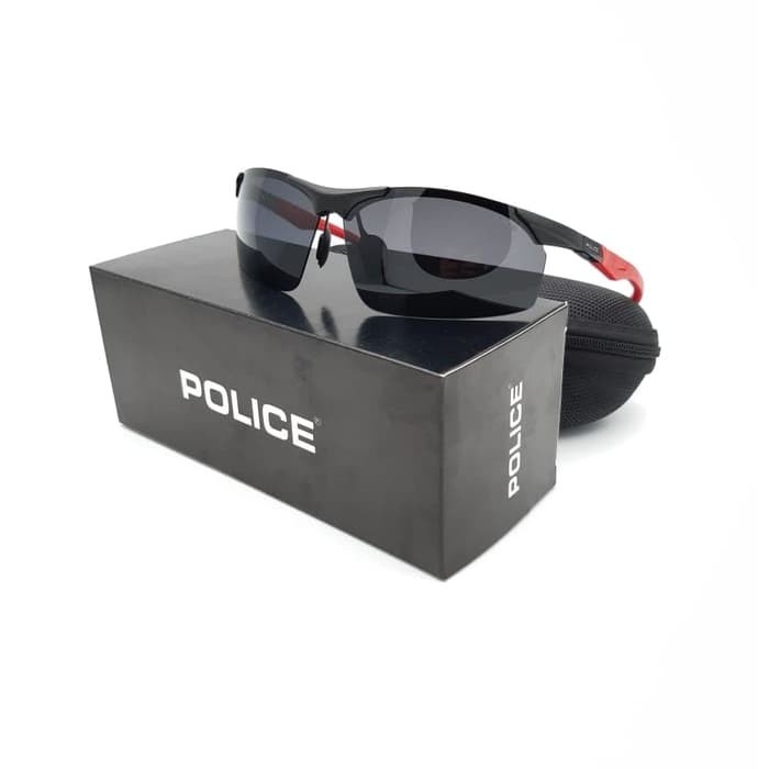 Kacamata 1801 Sport Polarized Free Pembersih plus lap - Hitam, M