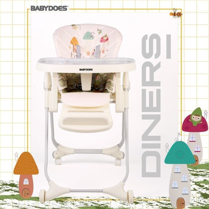 kursi makan babyodes diners CH-012BP baby does diners high chair