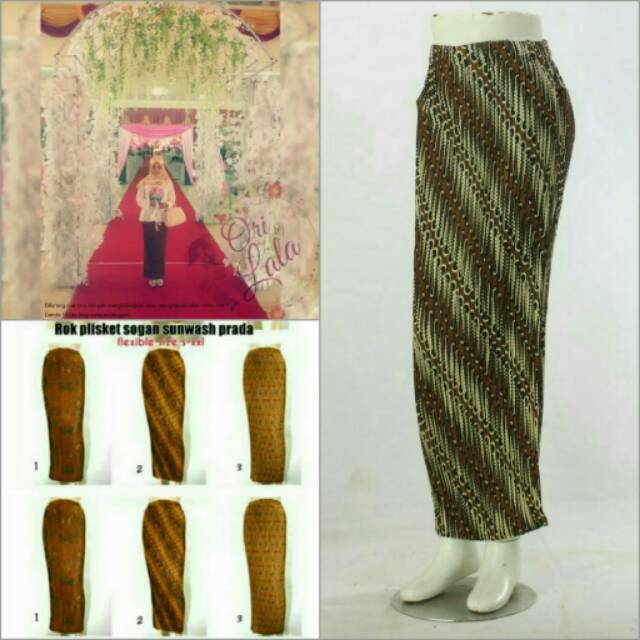 SKINNY SOGAN PLISKET SKIRT VINTAGE ROK PANJANG BATIK SPAN JUMBO SERAGAM BAWAHAN BRIDESMAID TERMURAH