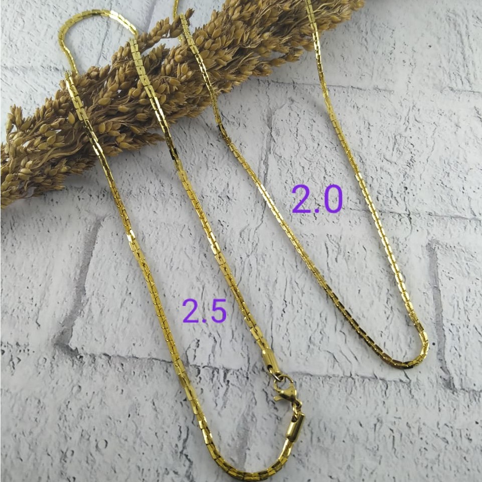 Kalung Titanium SILET GOLD Fashion Wanita Import Asli