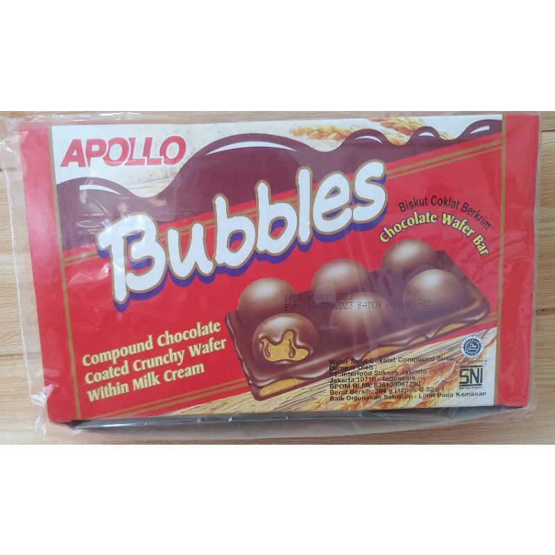 ✔MURAH Apollo Bubbles 1box isi 12pcs @32gr / Bekal Sekolah / Apollo Wafer Import