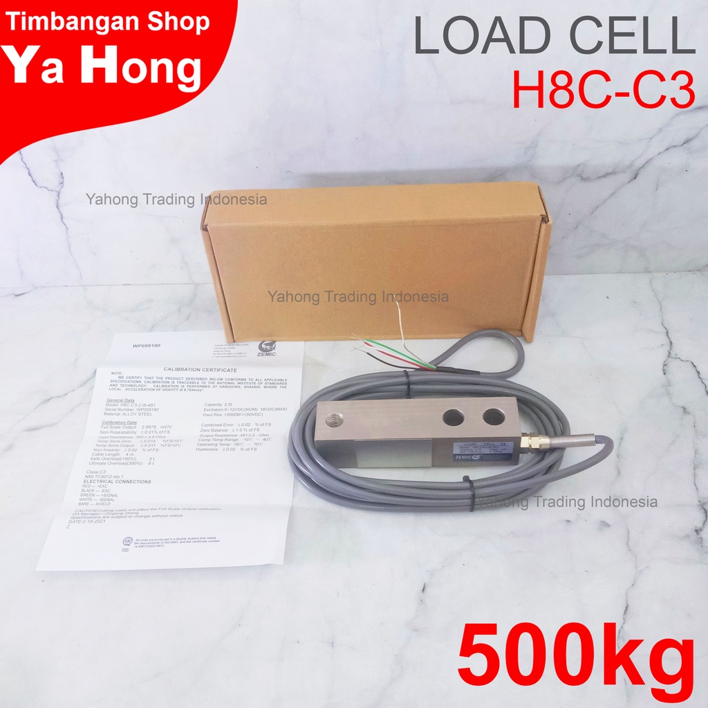 Load Cell Sensor Berat Timbangan Digital Loadcell ZEMIC H8C 500kg