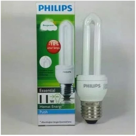 Lampu Philips Essential 11W 11 W 11 Watt 11Watt Putih