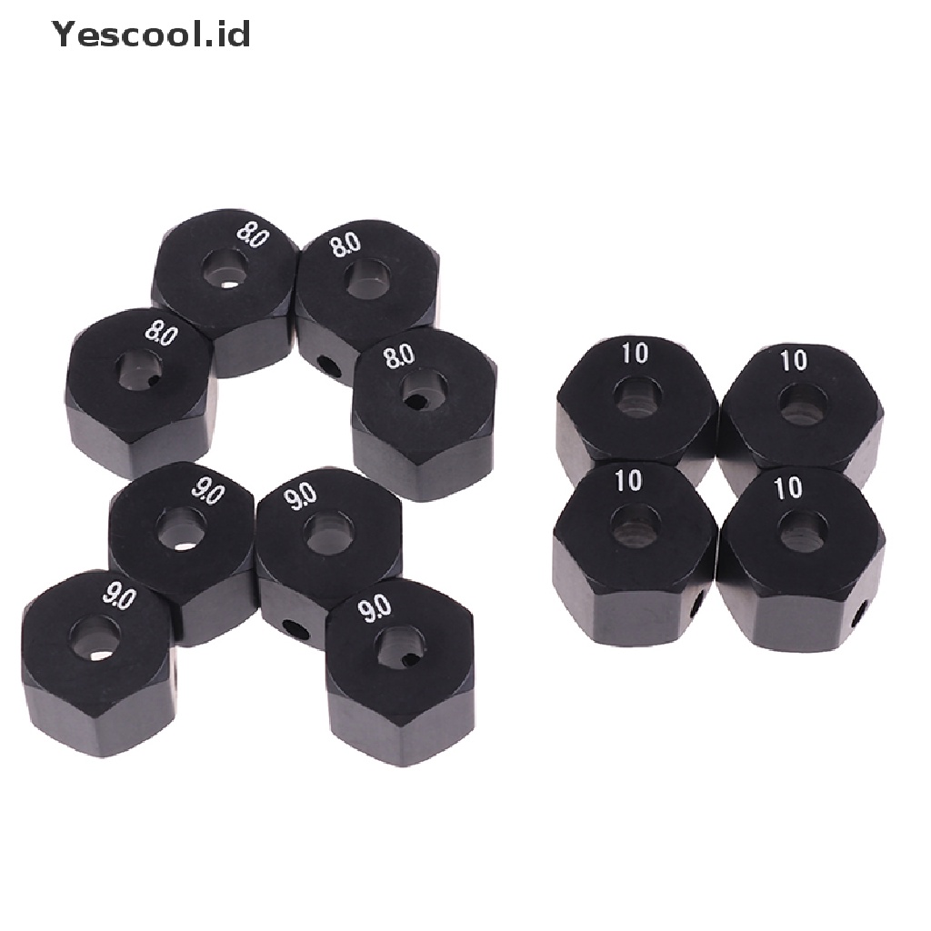 4pcs Adapter Hex Hub Roda 12mm Untuk Hsp 1 / 10 Skala Rc Car Sport 8 9