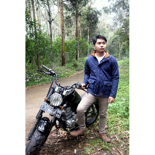 Revor LA Jaket Motor Quilted Tebal Tahan Angin