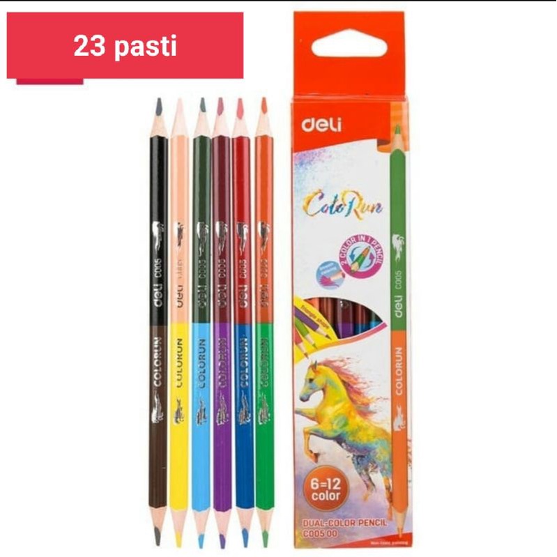 

pensil warna Deli 6=12