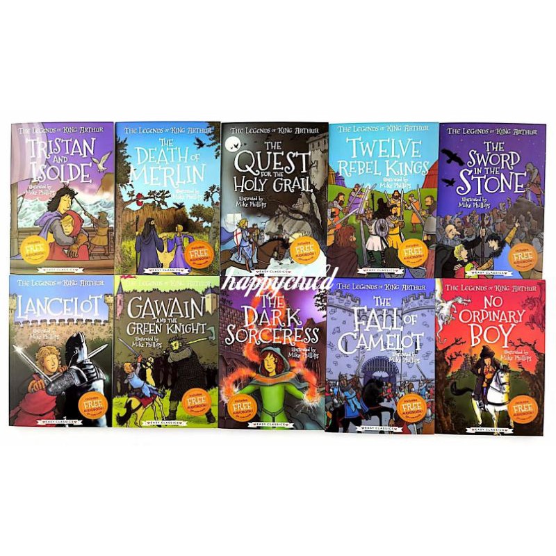 the legends of king arthur merlin magic and dragons/easy classics/buku impor/buku anak/happychild