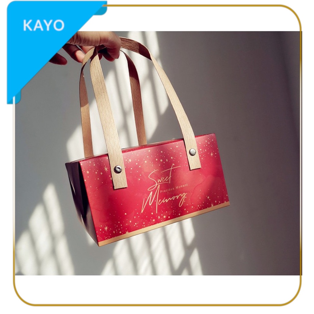 

box merah tali jinjing 14 cm , box souvenir kado, kotak hampers kotak hadiah