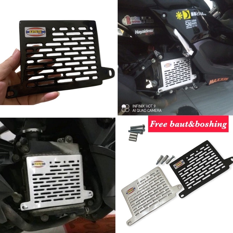 PROMO COVER TUTUP RADIATOR OSS RACING CNC SET BAUT DAN BHOSING NMAX AEROX LEXI TUTUP COVER VAIRASI RADIATOR AEROX LEXI NMAX