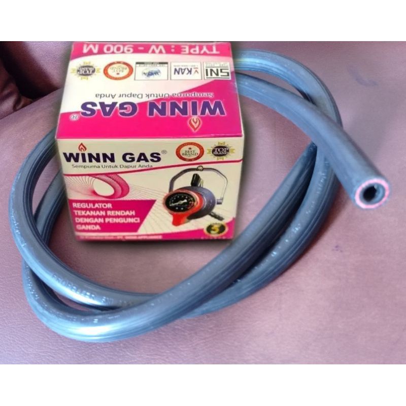 Regulator WINN GAS W 900 M , Paket  , Selang Gas Klem  LPG 3  lapis ori