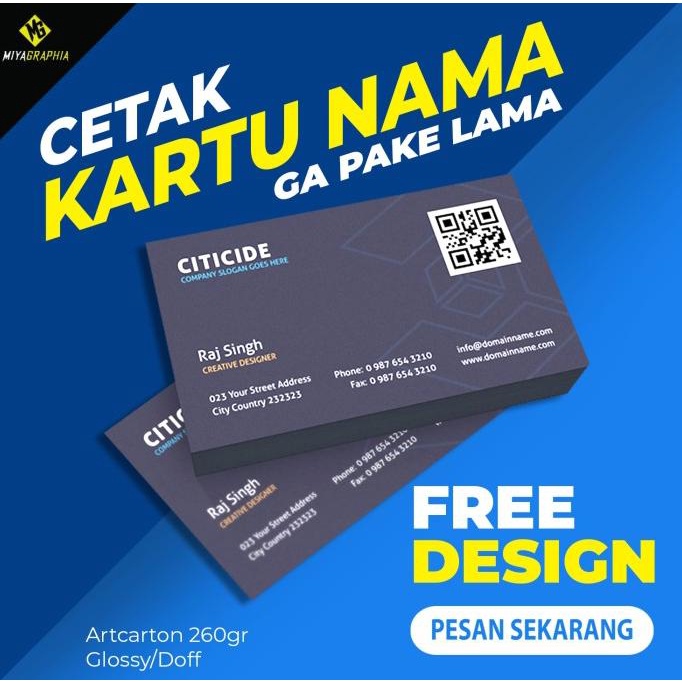 

BISA BAYAR DITEMPAT kartu nama 1 sisi 2 sisi termurah | proses cepat PROMO SPECIAL Kode 1439