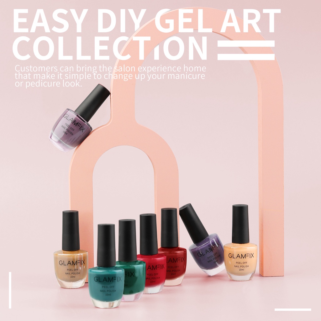 Glam Fix Earth Peel Off Nail Polish Kutek Cat Kuku | Glam Fix Alat Kecantikan Makeup By YOU