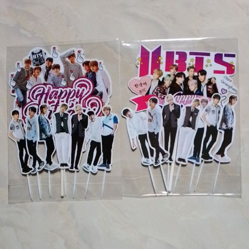 Topper ulang tahun/hiasan kue tart BTS