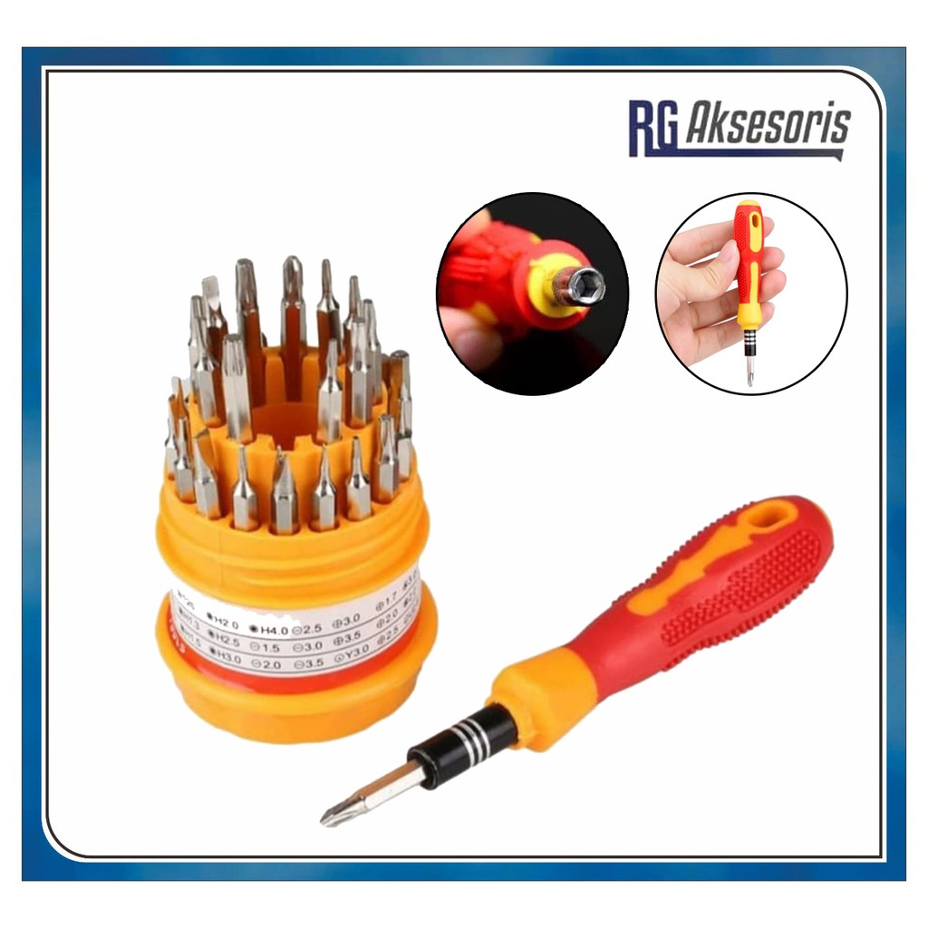 Obeng Set 31 in1 Screwdriver Handphone Elektronik HP
