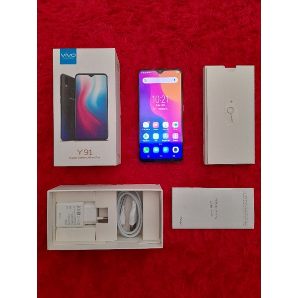 Jual HP Handphone Second Vivo Y91 Ram 2/16gb Fullset No Minus HP Seken Bekas Berkualitas