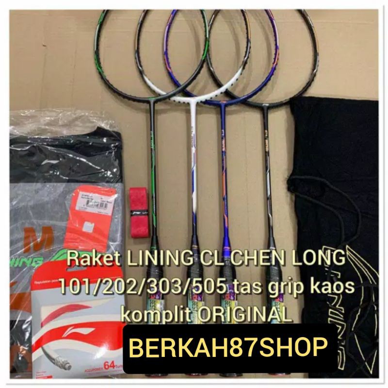 RAKET BADMINTON LINING CL CHEN LONG 101/202/303/505 KOMPLIT ORIGINAL