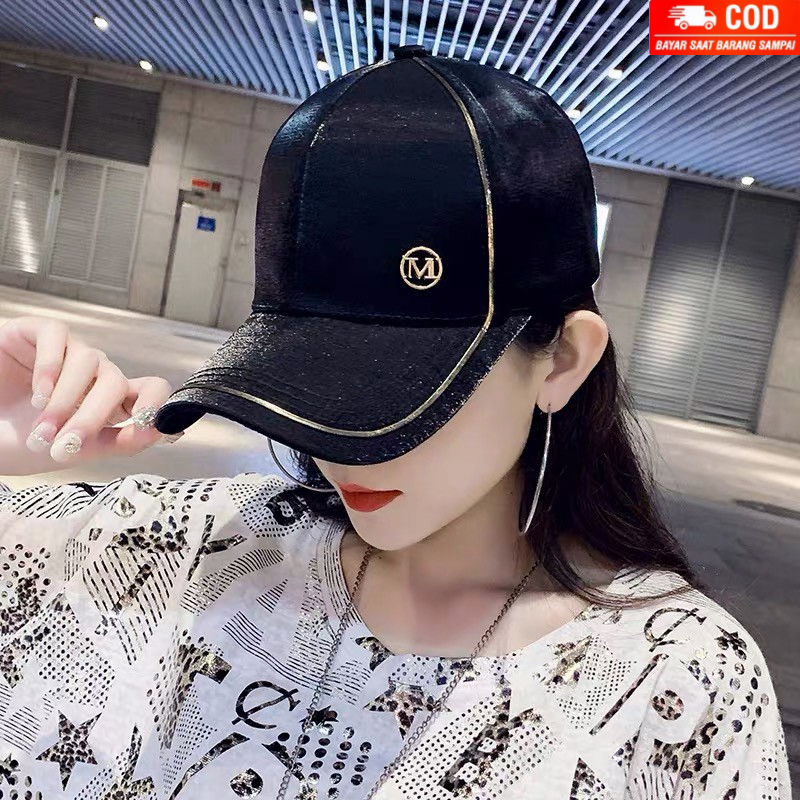 NEXTSTOP-075 Topi Baseball Mode Wanita Katun Sutera Tip bebek M Logo