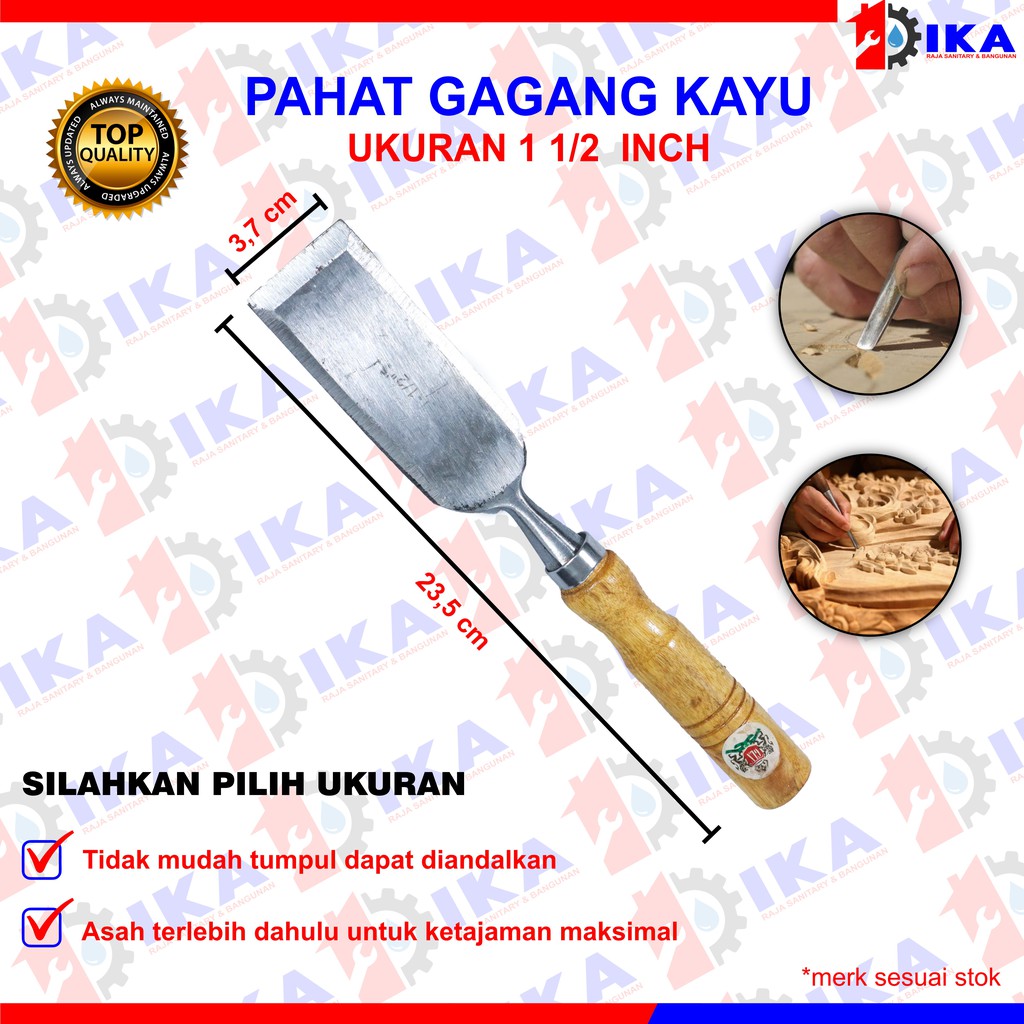 PAHAT TUKANG KAYU/TATAH BOBOK Alat Pahat Kayu 1/2 3/4 1 Inch Ukir Wood Carving Tatah Cungkil Firmer Chisel Inci In Pemahat Memahat Kikir