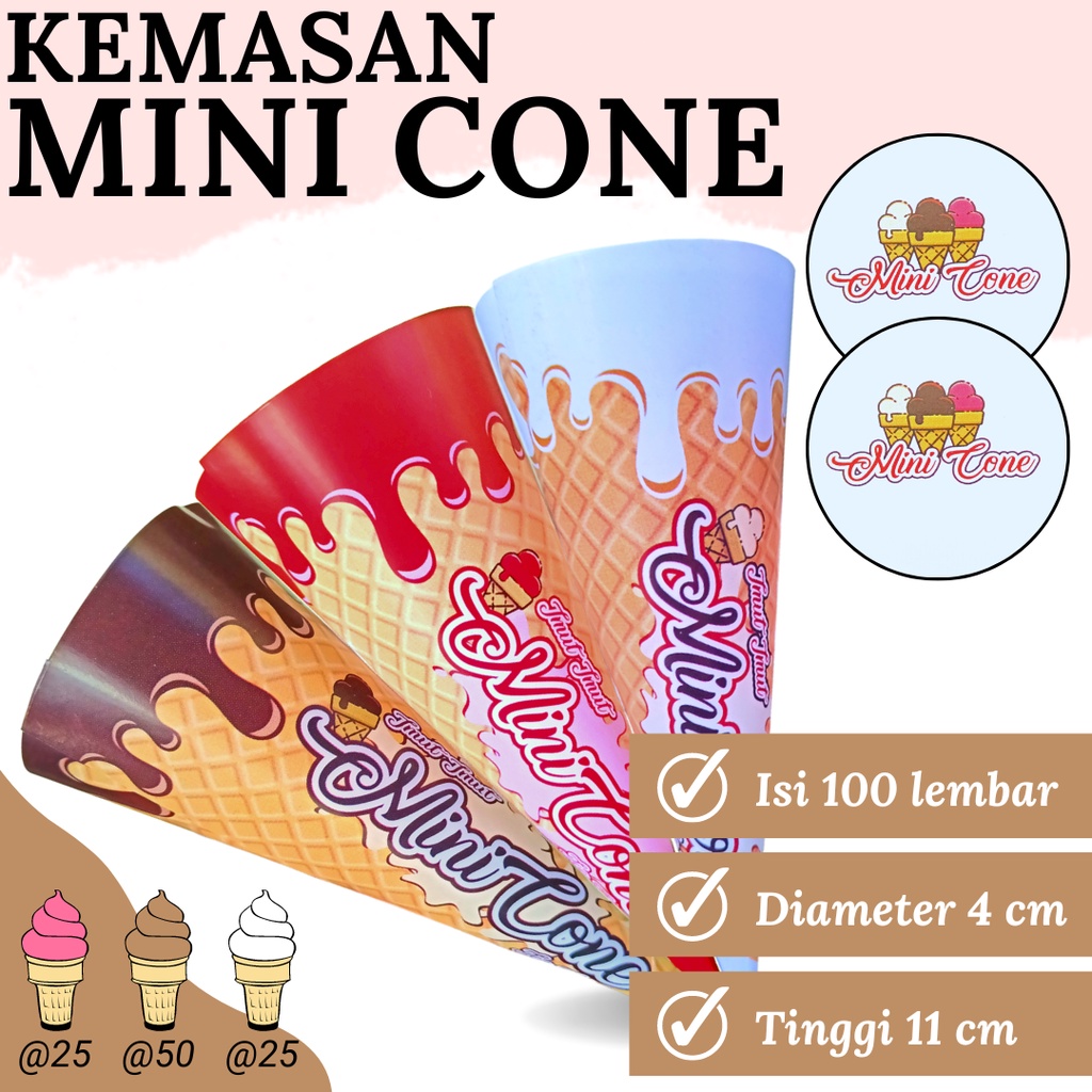 BUNGKUS MINI CONE KERUCUT ES KRIM - DISTRIBUTOR SLAVE MINI CONE