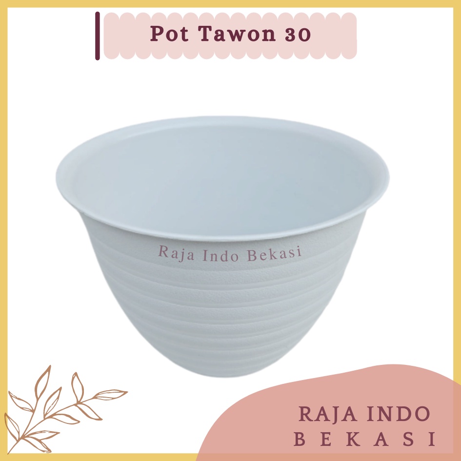 Pot Tawon 30 Cm Putih Tawon Pot 30CM Plastik Vas Pot Bunga - POT TAWON BESAR - Bukan Pot 25 24 Cm