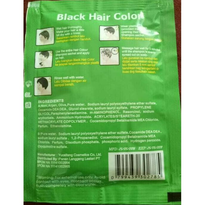 shampoo BSY noni premium black hair magic shampo