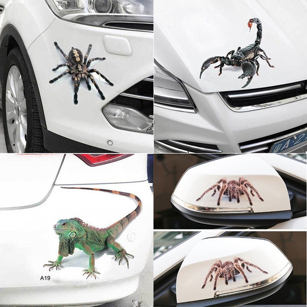 Suyou Stiker 3d Motif Kalajengking Scorpion Untuk Dekorasi Jendela Mobil