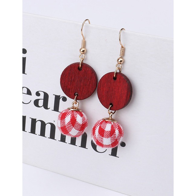 LRC Anting Gantung Fashion Ball Shape Decorated Earrings