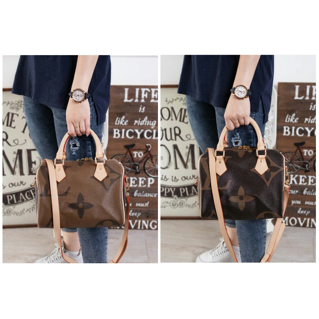 Tas LV Bordeaux Mini Speedy 8283  RFV 72  batam impor original fashion branded reseller sale