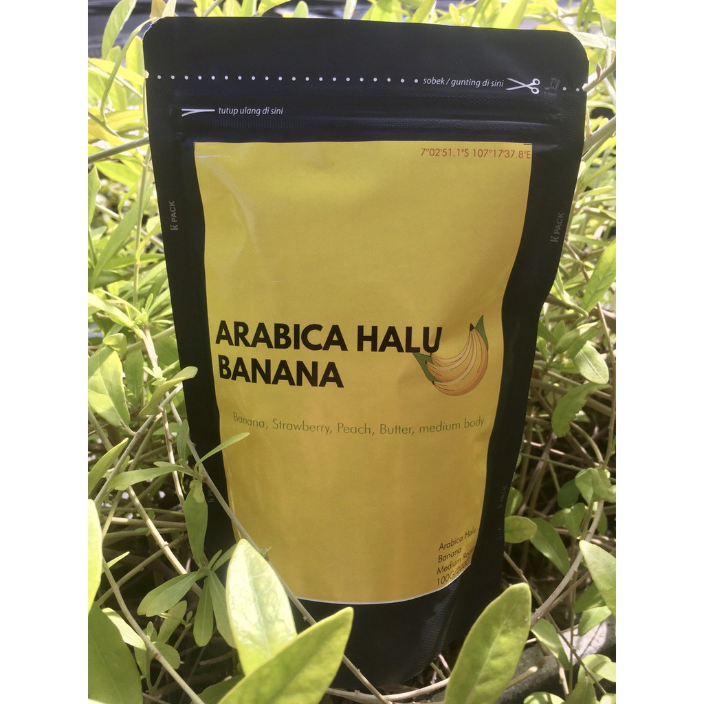 

Kopi Specialty Arabika Halu Banana 200 Gram (Biji/Bubuk)