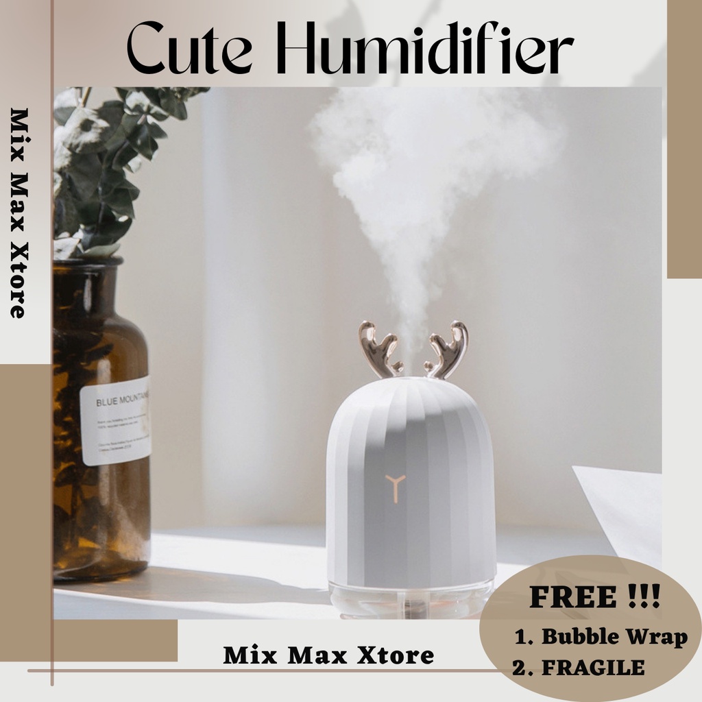 3Life Humidifier Diffuser Aromaterapi White Deer Pelembab Udara 220ml