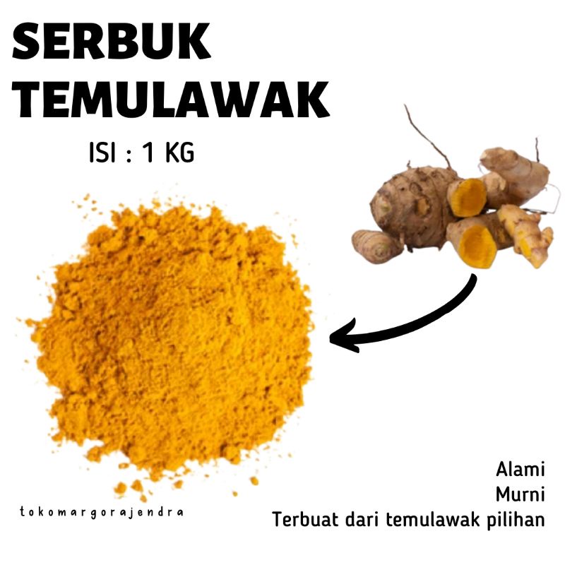 

PROMO Temulawak Bubuk 1kg Serbuk Powder Temulawak Alami Murni