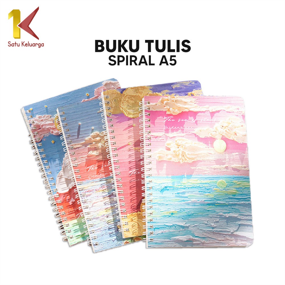 Satu Keluarga Buku Tulis Catatan Notebook Ring A5 A32 Spiral Buku Agenda Notebook Journal / Buku Tul