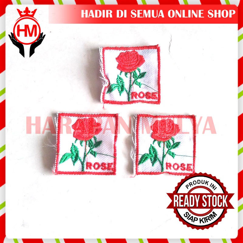 Bet Bordir Tanda Regu Bunga Mawar Bordir Tanda Regu Pramuka - HM