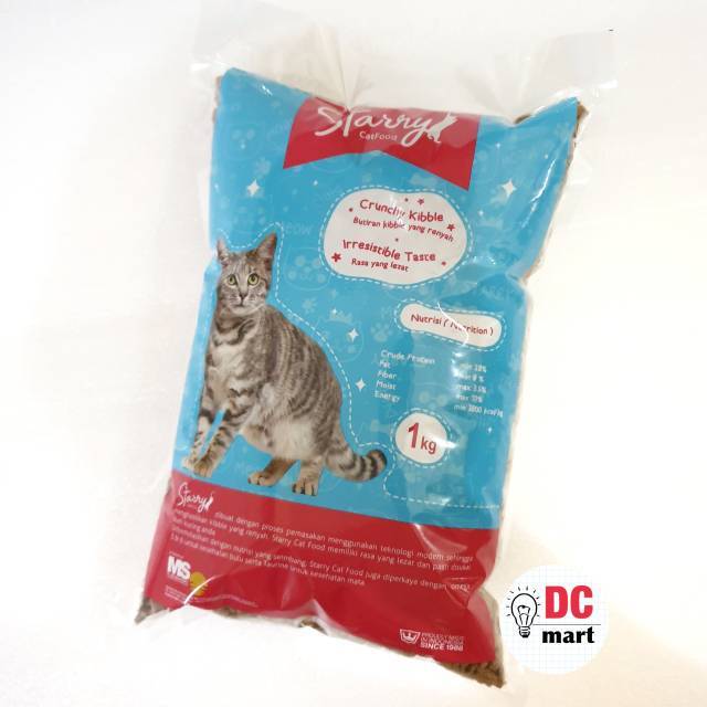 STARRY Cat Food Repack 1KG / Makanan Kucing Kering Bentuk ...