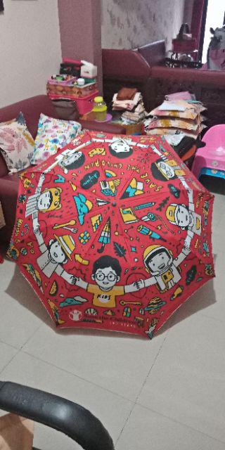 Payung Lipat Jumbo Motif | Umbrella Doodle Full Color | Save The Children