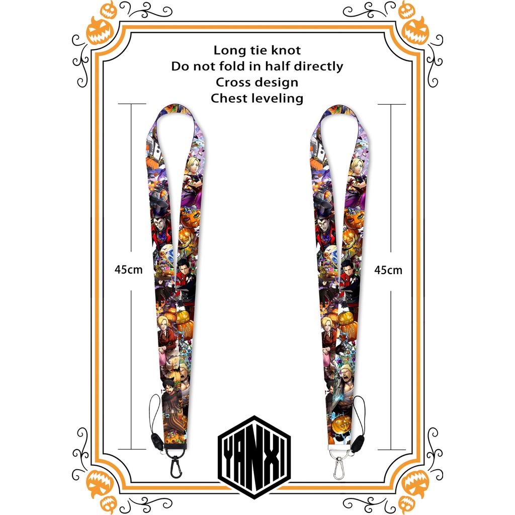 Tali Lanyard Handphone Desain Attack on Titan Untuk Halloween