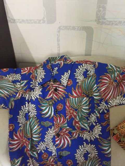 Kemeja Batik Anak Uki Biru