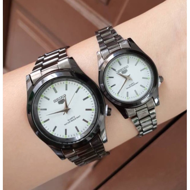 FREE BATERAI JAM TANGAN COUPLE MURAH SEIKO 5 RANTAI PREMIUM IMPORT GROSIR ARLOJI SK002 4.6