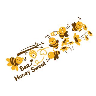 1 pc Stiker Dinding Kartun Lebah Kecil Dinding Decals 