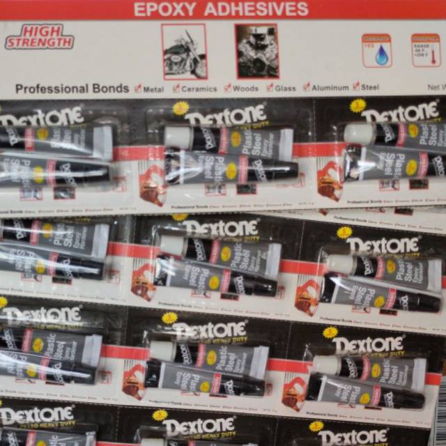 LEM PLASTIC STEEL DEXTONE KECIL 5 MENIT LIM BESI EPOXY PEREKAT KOMPON TAMBAL LUBANG DEXTON TERMURAH