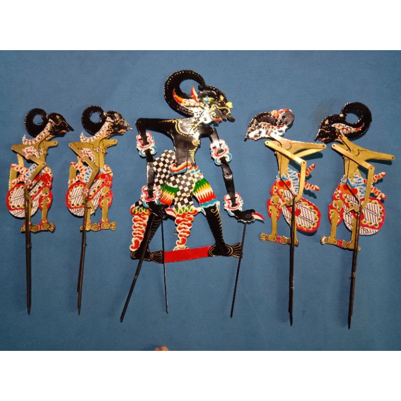 Satu Set Wayang  Pandawa Lima, wayang kulit kertas, wayang mainan