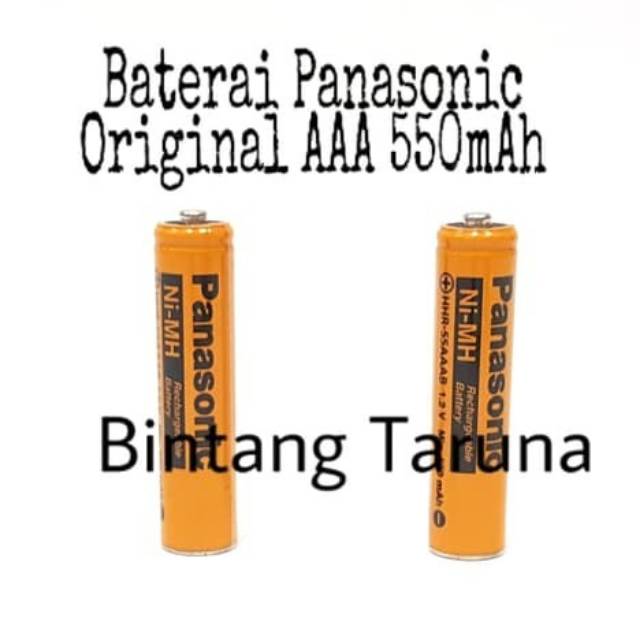 Baterai wireless Panasonic AAA 550mah Original Baterai AAA HHR-55AAAB