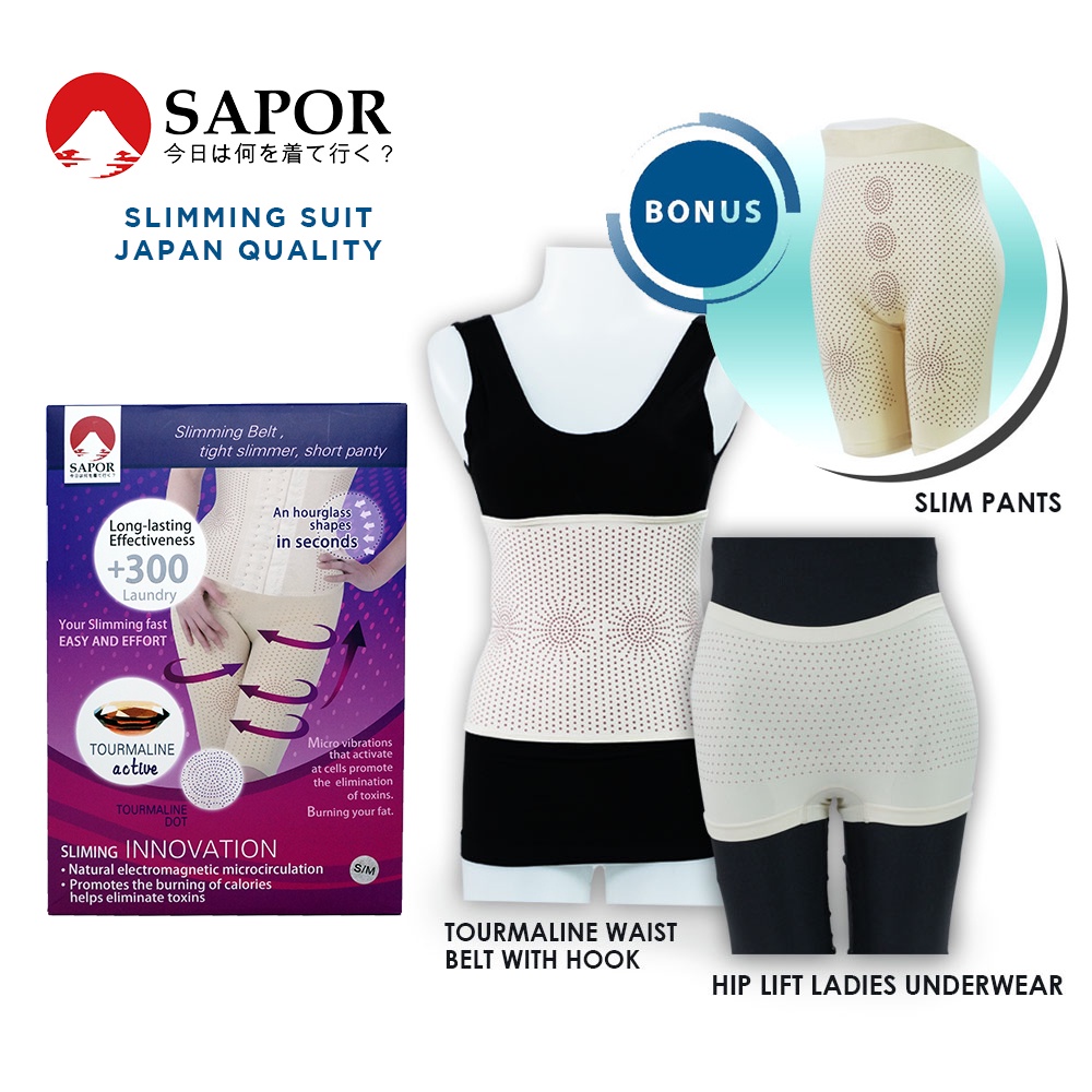 SAPOR Slimming Suit - Alat pelangsing korset slim Perut Buncit Dan Paha wanita sexy instant set cela
