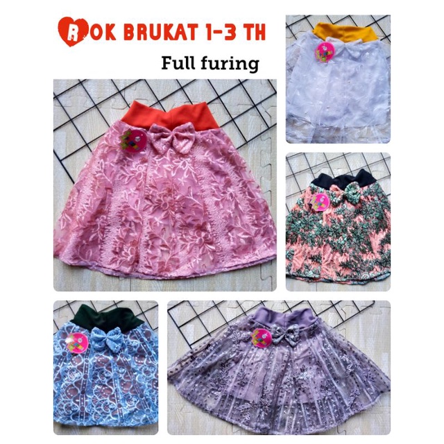 rok tutu brukat anak 1-3 tahun / ROK BROKAT ANAK 1-3 TAHUN