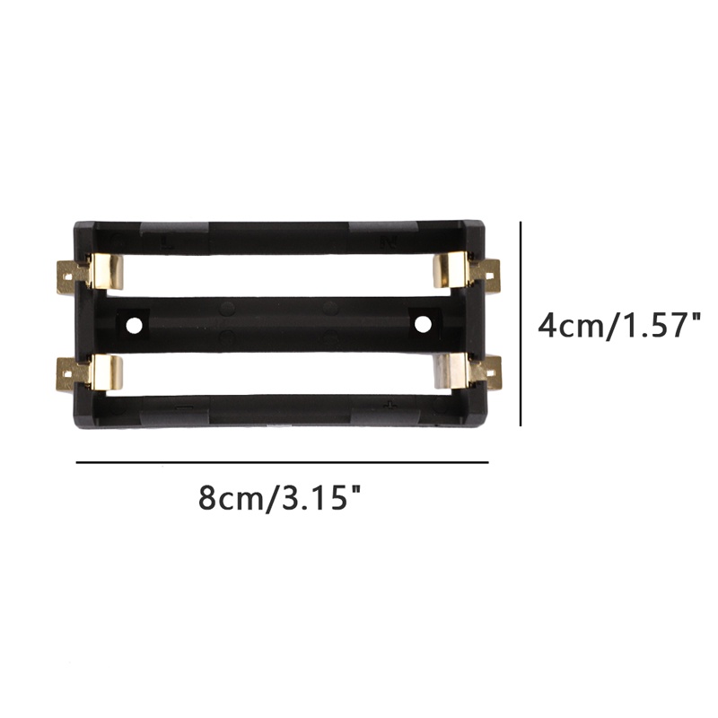 Battery Holder SMD For 18650 Black With Bronze Pins Gold Plated for 18650 3.7V